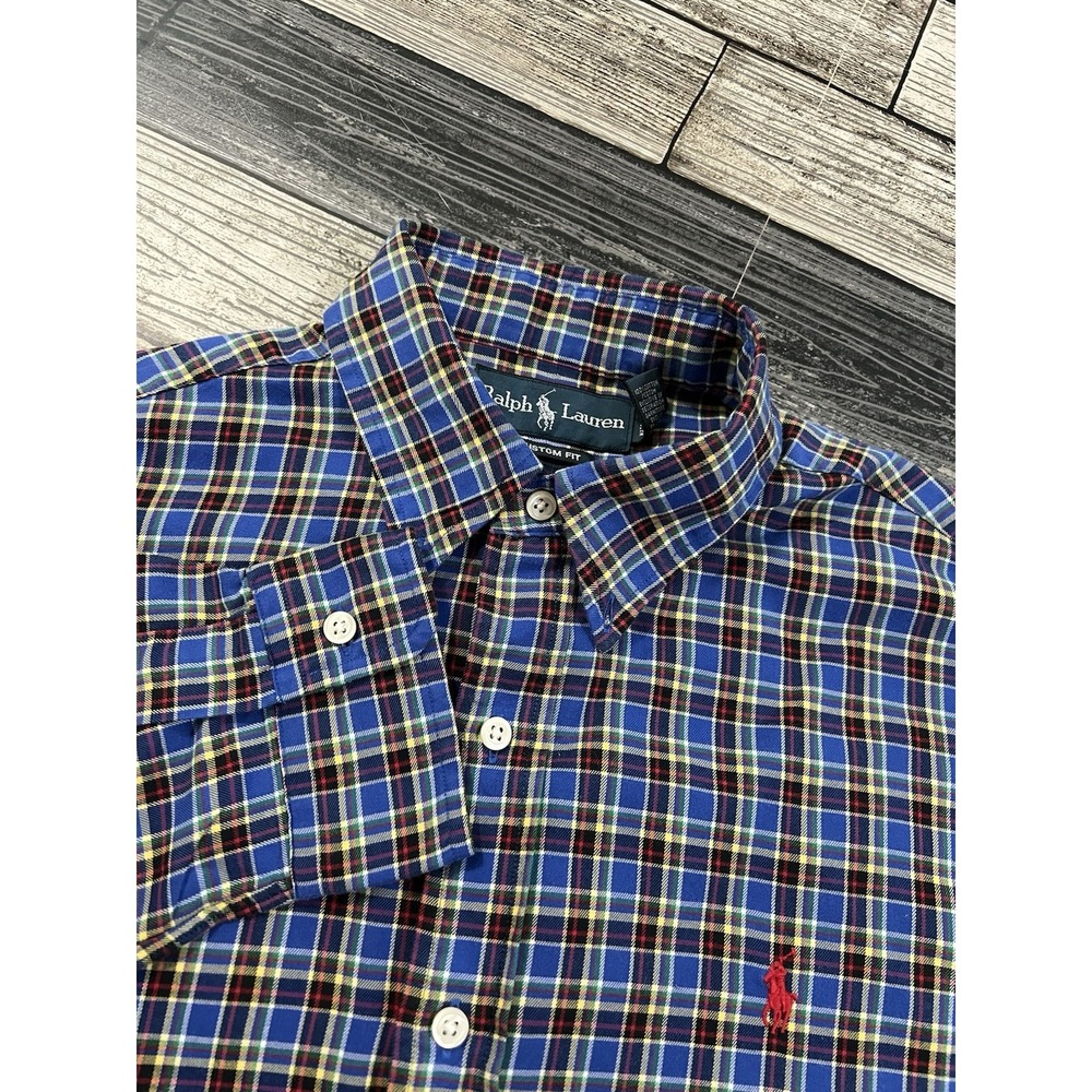 Ralph Lauren Custom‎ Fit M Button Up Colorful Oxford Dress Shirt Red  Pony